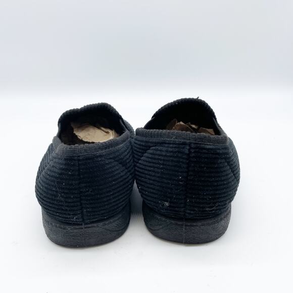 Spring Step Men's Adam Black Slip-On Corduroy Slipper Size 39 - Picture 2 of 10